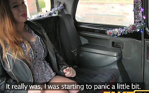 FakeTaxi Feisty customer ends up sucking cock